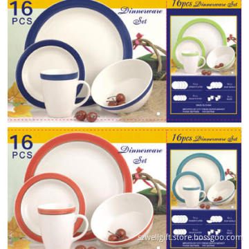 16PCS Stoneware Dinner Set